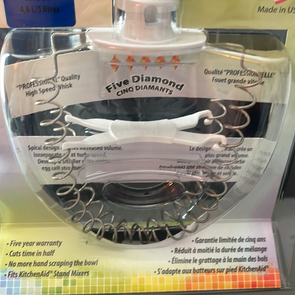 POURfect Whisk-A-Bowl Flex Edge Beater fits Tilt Head Mixer Attachment - Picture 2 of 11